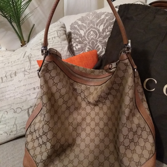 GUCCI MS GG Hobo Canvas Signature Bag and extra st - Picture 6 of 16
